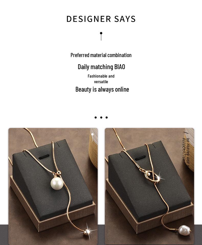 Autumn/Winter Pearl Sweater Chain: Fashionable, Adjustable, Long Necklace