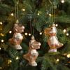 Champagne Christmas Hanging Decoration Plastic Gift Pinecone Bell Christmas Tree Ornament Festival Favors Dinosaur Soldier Candy