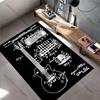 Guitar Patent Design Schematic Carpet Yoga Living Room Room Decor Children's Crawling Mat Doormat Area Rug Games Mat