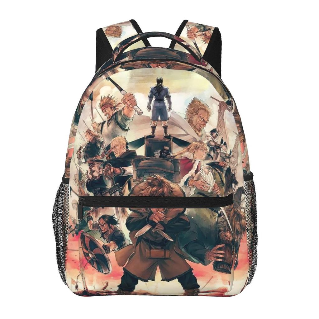 Vinland Saga Thorfinn Vinland Askeladd Anime Student Backpack School Bag Hiking  Daypack for Boys Girls Bookbag Shoulder Bags
