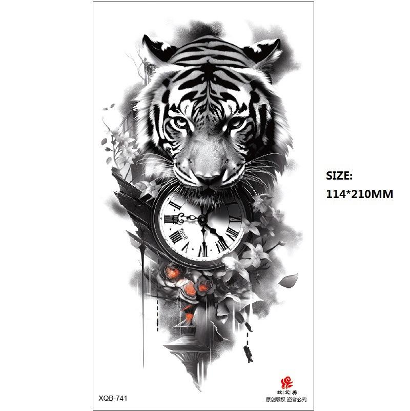 Emmy Black Series Butterfly Rose Flower Tattoo Sticker Set Water Transfer Paper