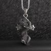 Retro Domineering Ouroboros Wrapped Around The Tree of Life Pendant Necklace Men's Personalized Punk Cool Casual Jewelry Gift