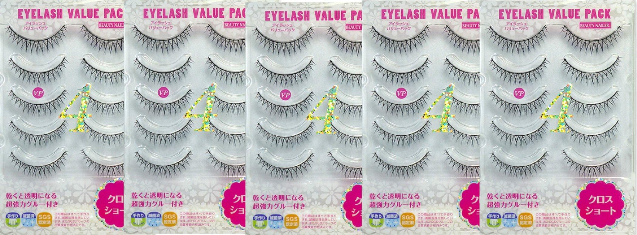 

Beauty Nailer Eyelash Value Pack Value Set of 5 (Cross Short) VP-4x5 чёрный