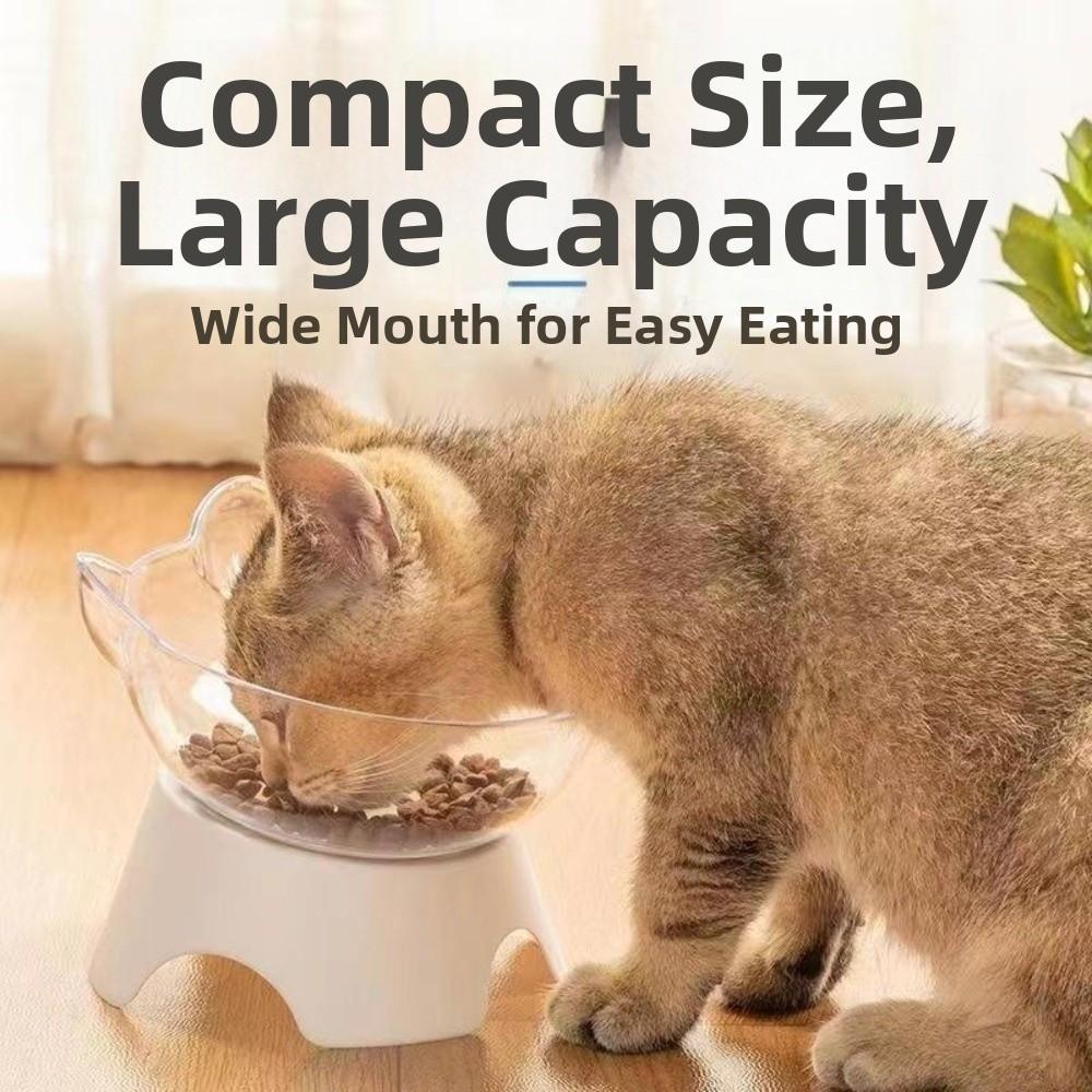 Stand Base Anti Spill  Cat Bowls Orthopedic Design Elevated Bowls Set  Puppy Feeding