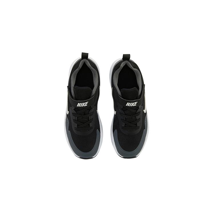 Nike Wearallday Abrasion Resistant Breathable Low top Kids' Running Shoes Black White Gray Children Aged 3 7 Years Old CJ3817-011