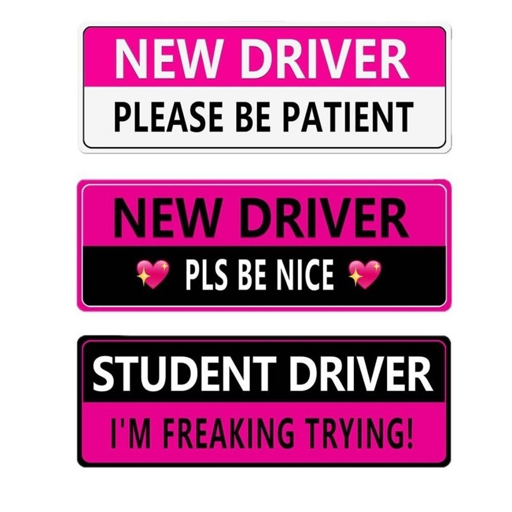 Waterproof PVC Student Driver Magnet Reusable Vehicle Safety Warning For Teen Drivers