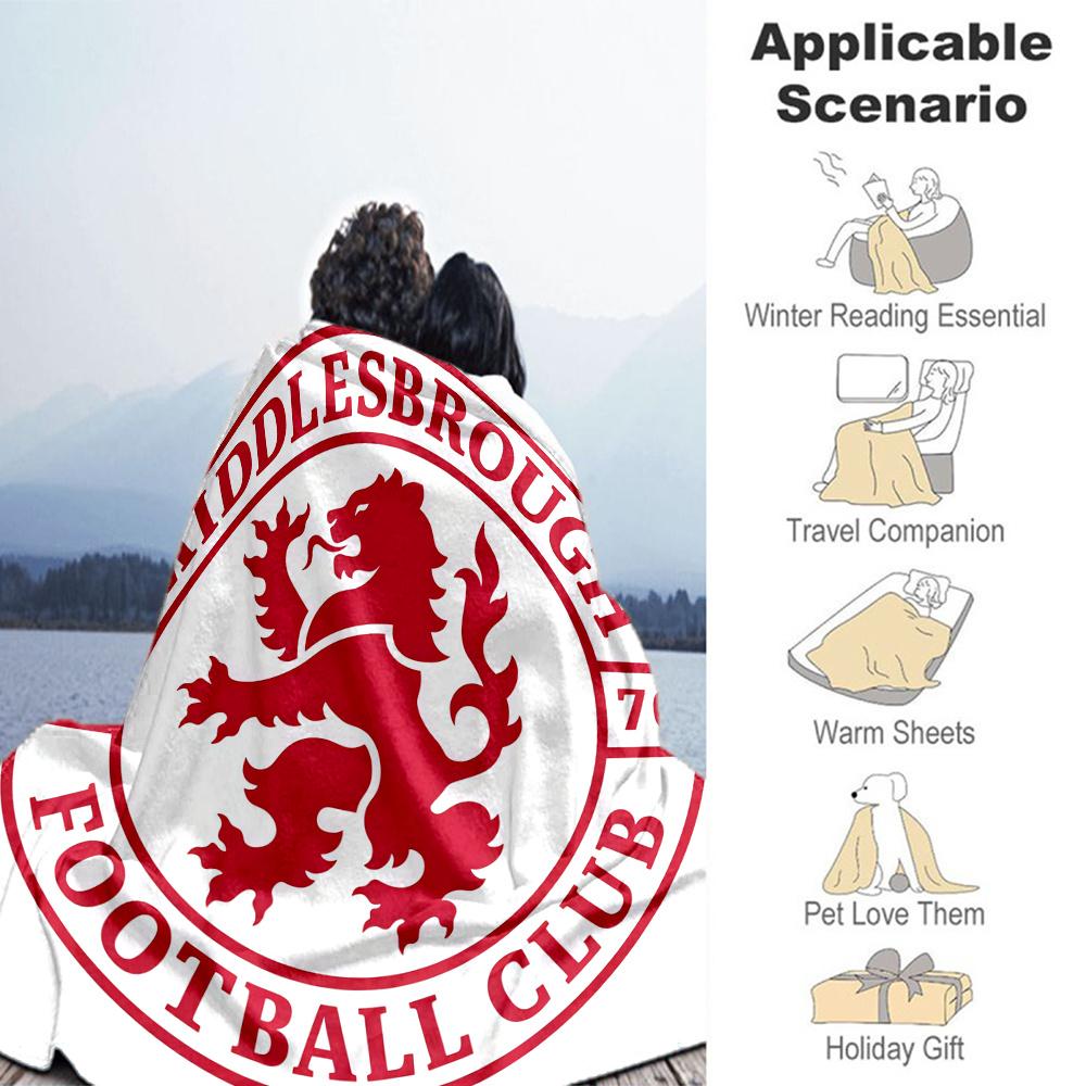 Middlesbrough Blanket, High quality Comfortable for All Seasons, Home Decor, Warmth and Comfort