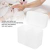 2 Grids Nail Art Storage Box Nail Polish Remover Pad Organizer Holder Container CaseTransparent