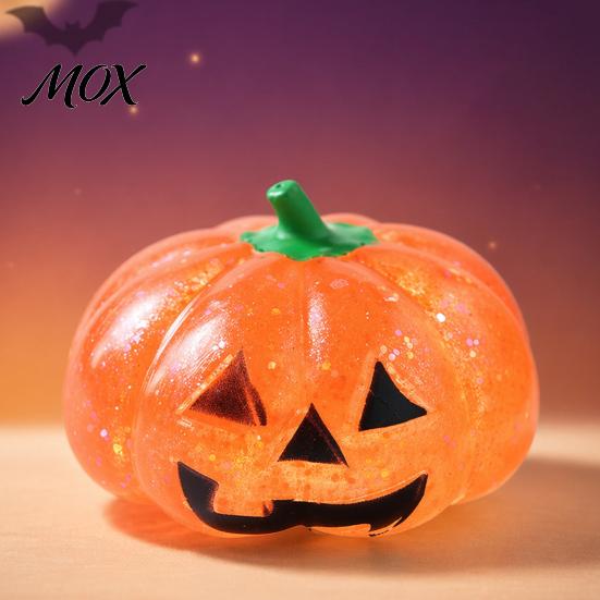 Classroom Stress Toy 1/2/3Pcs Halloween Pumpkin Relief Toy, Creepy Head Squeeze Glitter Ball for Kids Adults, Party Favors
