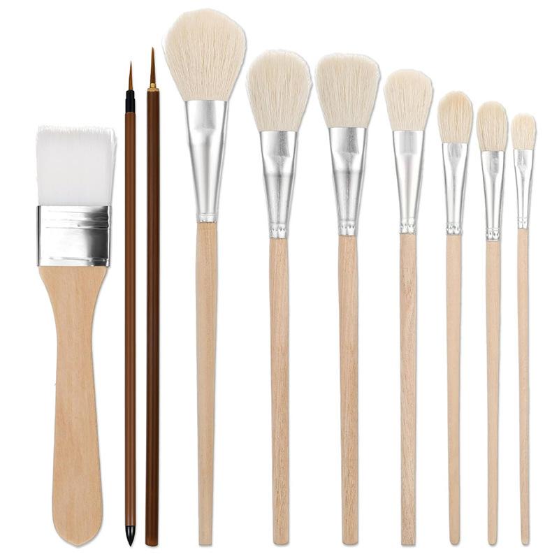 Gold Tip Ceramic and Watercolor Paint Brush Set - Boutique S Series
