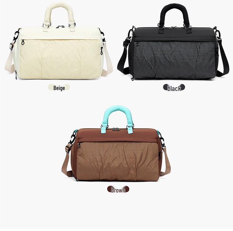 Unisex Large Capacity Travel Tote: Handheld or Shoulder Gym Bag with Wet/Dry Separation, Shoe Compartment, and Outdoor Sports Storage.