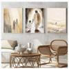 Sheep Kids Back Shadow Poster Print Canvas Printing Wall Art Picture for Living Room Nursery De Watercolor Christianity Jesus