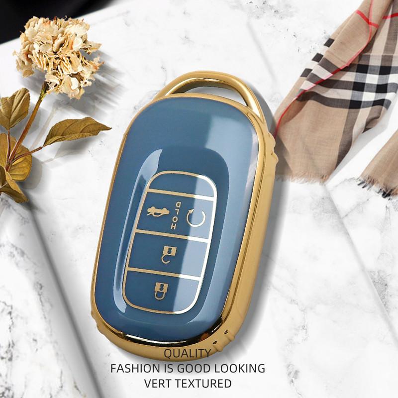New Arrival Luxurious Remote Key Case Cover For Honda Civic 11 Accord Vezel 2022 Protective Shell Keychain Car