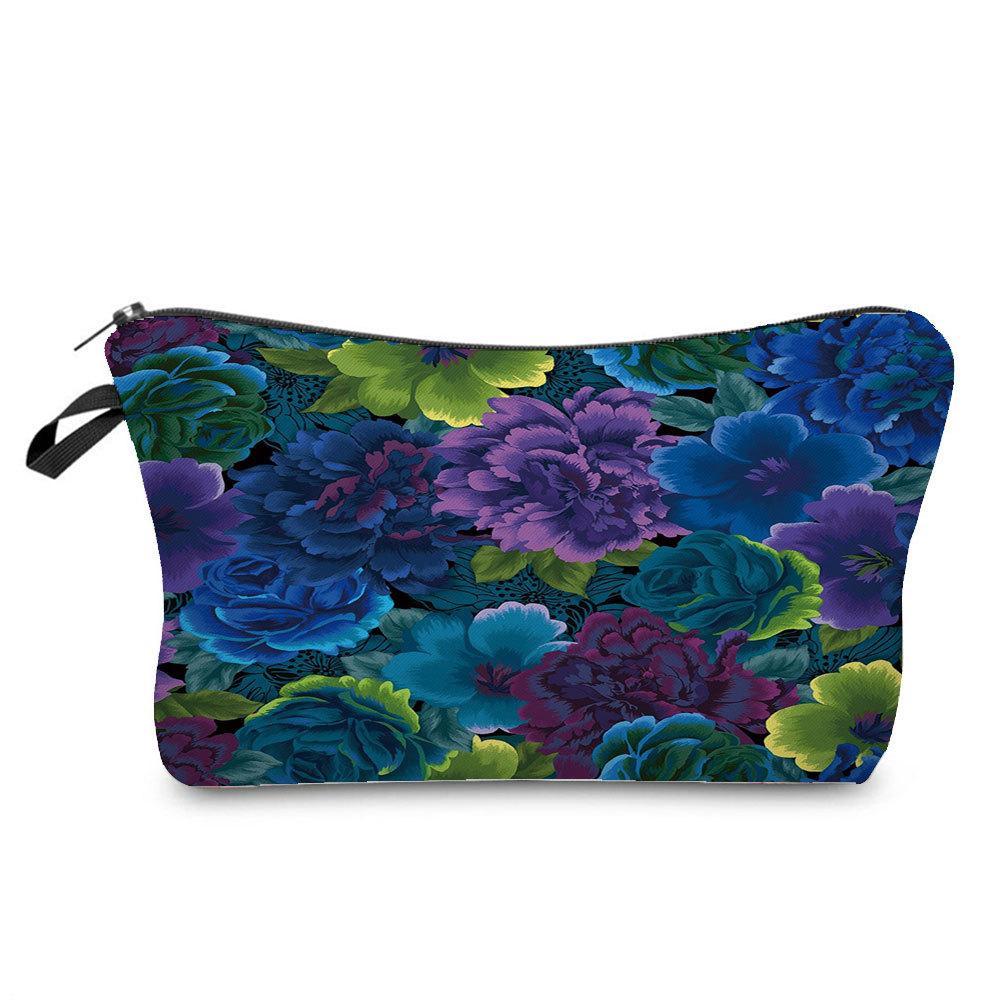 Women Flower Print Cosmetic Bag Toiletries Organize Travel Storage Case 6379