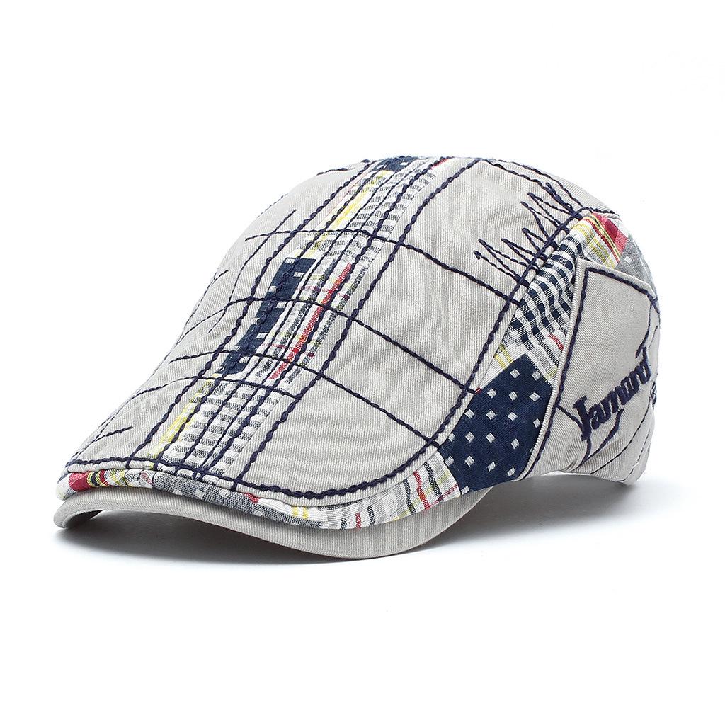 Fashion Men s and Women s Hats Summer Outdoor Leisure Caps Embroidered Letters Berets. Green