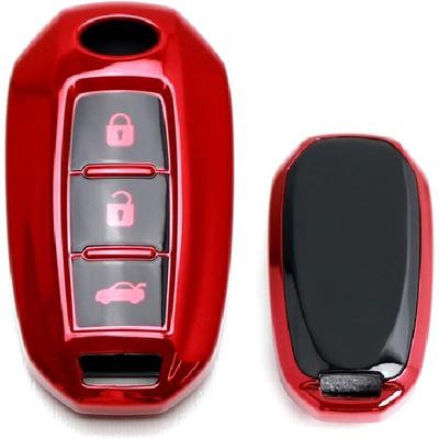Gloss Red Full Coverage TPU Key Fob Case For Infiniti Q50 Q60 QX50 QX60 Car Key