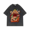 Dragon Ball Z 2026 Estate Uomo Maglietta in Cotone Streetwear Nero Lavato Oversize Manica Corta Casual Quotidiano Arte Gogeta Vs Broly