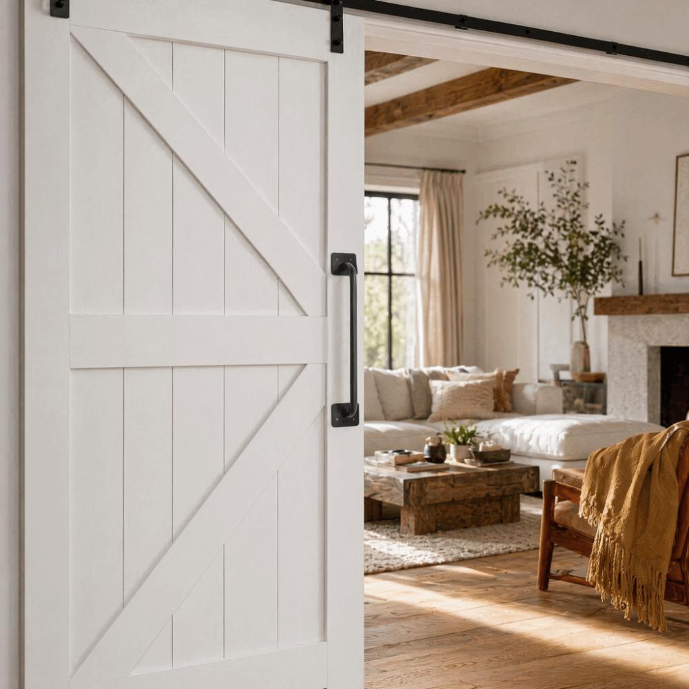 Black Sliding Barn Door Handle Reinforced Metal Gate Handle Heavy Heavy Duty Door Pull Garages