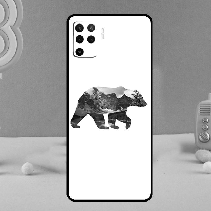 Cartoon Grizzly Bear Phone Case For Oppo A38 A18 A58 A78 A98 A79 A40 A60 A80 A16 A76 A96 A15 A74 A94 A54 A77 A17