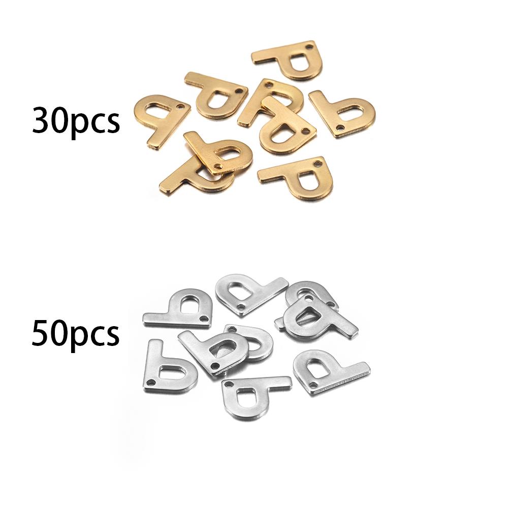 26/50 Stück Edelstahl Gold A-Z Buchstaben Anhänger Alphabet Charms Armband Ohrring für Damen Für DIY Schmuck Anhängerherstellung Zubehör