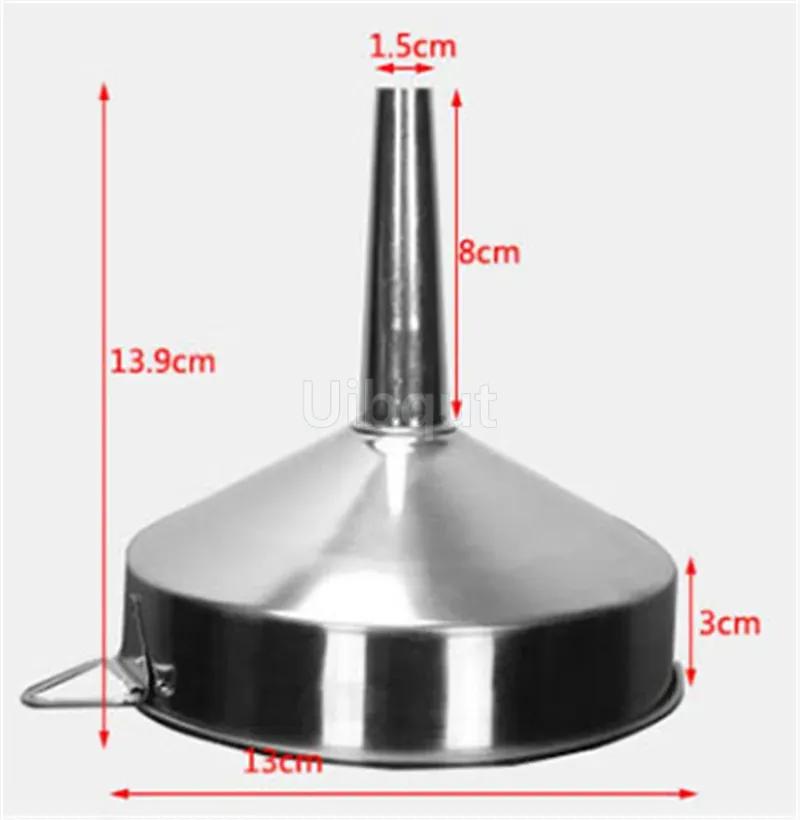 Big Stainless Steel Funnel Kitchen Oil Liquid Metal Funnel with Detachable Filter Wide Mouth Funnel for Canning Kitchen Tools