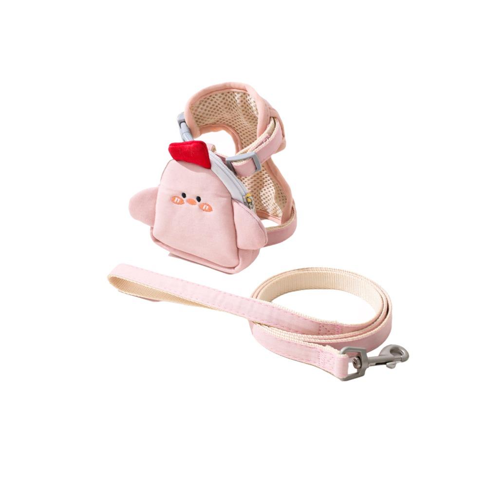 With Backpack and Leash Dog Leash Set Soft Cat Chest Strap  Small and Medium Dogs