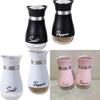 Stainless Steel Spice Jar Set With Adjustable Salt And Pepper Shakers For Kitchen Storage