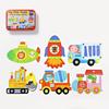 Baby Cartoon 3D Iron Box Wooden Animal/Traffic Puzzles Educational Toy Wooden Puzzle Jigsaw Toy for Children Gift
