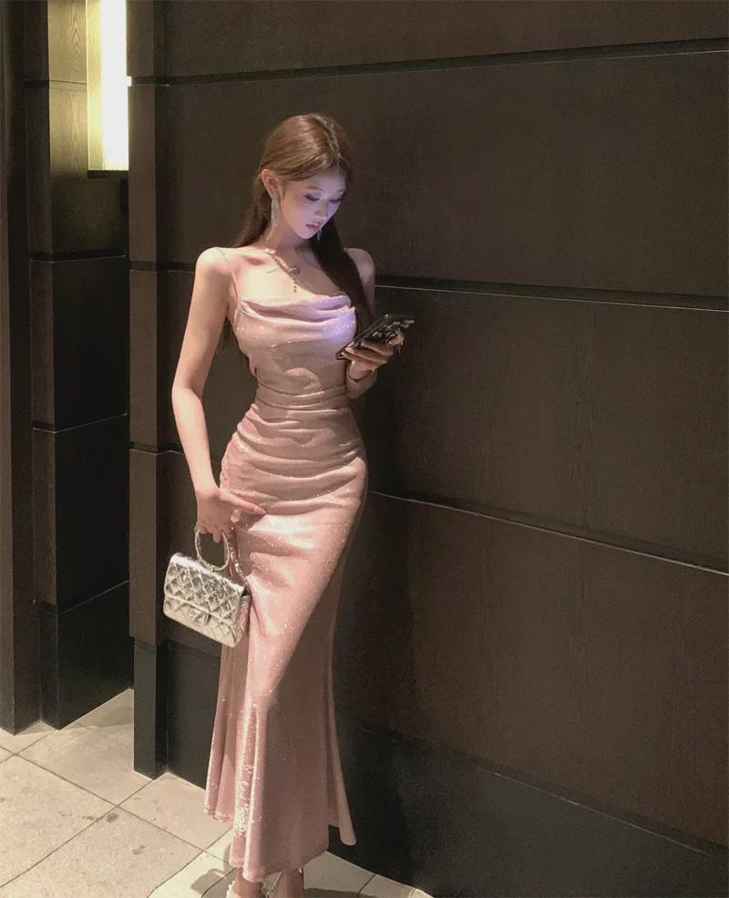 Zeštíhlující šaty s podvazky ve francouzském šik stylu 2024 – Pure Desire