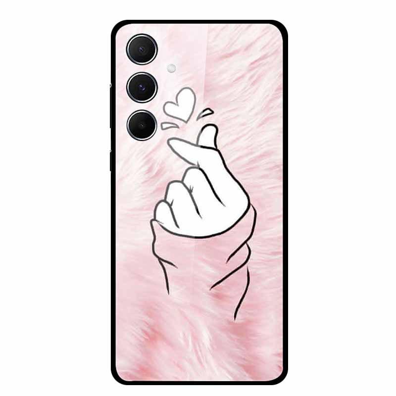Kreative Landschaftsmalerei Gehärtetes Glas Handyhülle für Samsung A55 5G