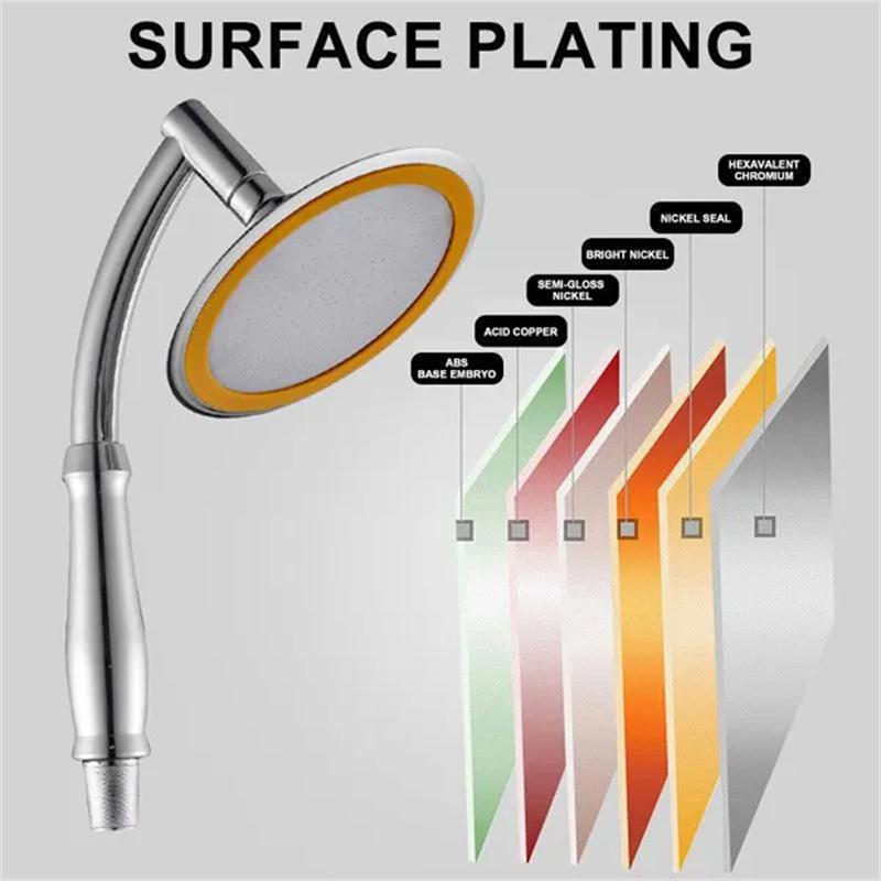 1pc 4/6 Inch High Pressure Shower Head 360 Adjustable Large Round Rainfall Sprayer Hand Held Shower Head Bathroom Accessories