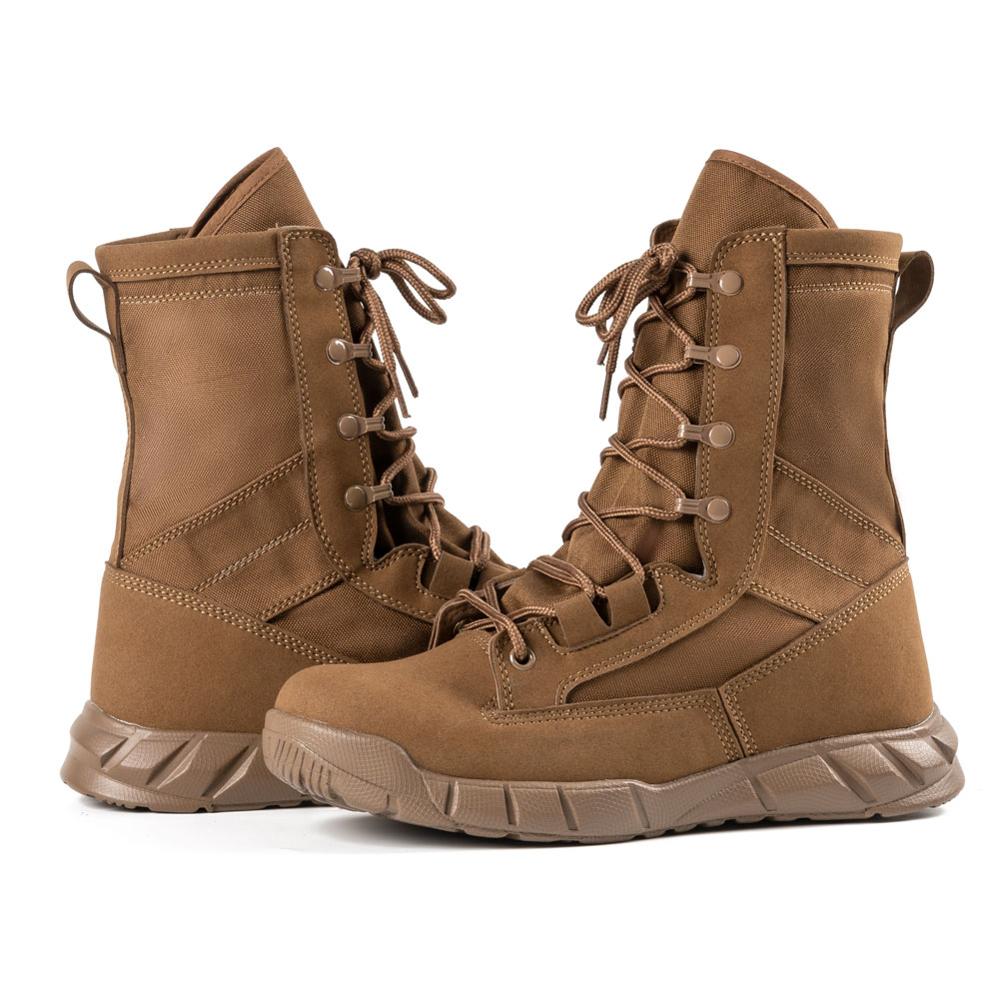 Fashion Zipper High Top Combat Boots Wearproof Work Shoes Men Outdoor Sports Training Desert Hiking Boots Tactical Boots 46Size