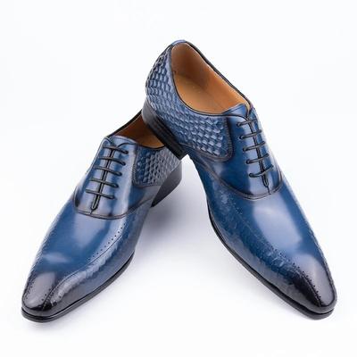 Fábrica de Moda Venta al por Mayor Zapatos de Cuero para Hombre Vestido de Lujo Oficina Boda Fiesta Trajes Calzado a Juego Moda Hecha a Mano Zapato Hombre de Negocios