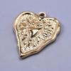 6pcs/Lot Different Heart Pendants For Jewelry Making Supplies 18k Real Gold Plated Stainless Steel Charms Bulk Sun Flower Charm