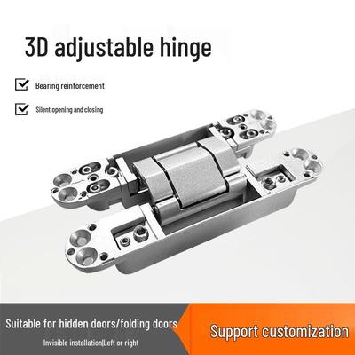 180° Adjustable Concealed Door Hinge for Wooden Doors - Thickened Zinc Alloy