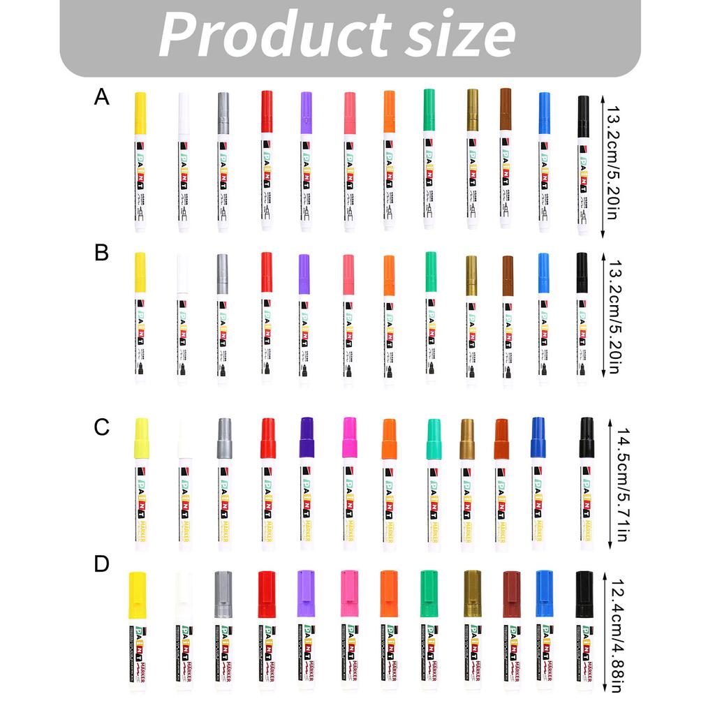 3Pcs Monument Paint Pen Sunproof Waterproof Stone Marker Pen For Writing Coloring On Tombstones Gravestone Restoration