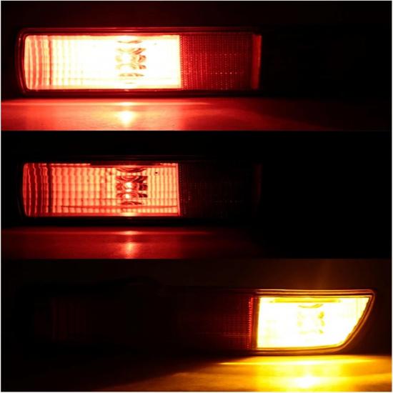 Compatible for Mitsubishi Pajero Montero V73 V75 V77 2001 2002 2003 Car Rear Bumper Brake Light Tail Turn Signal Reflector Lamp With Bulb(2pcs