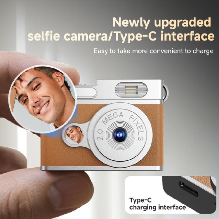 Retro Camera 12MP Photo Capture 1080P Video Recording Keychains Attachment Long Service Battery For Daily Use
