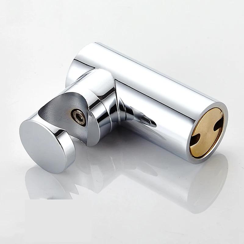 360° Rotating Soild Brass Handheld Shower Spray Head Holder Bracket Wall Mount for Bathroom Hand Sprayer Wand Poilsh Chrome