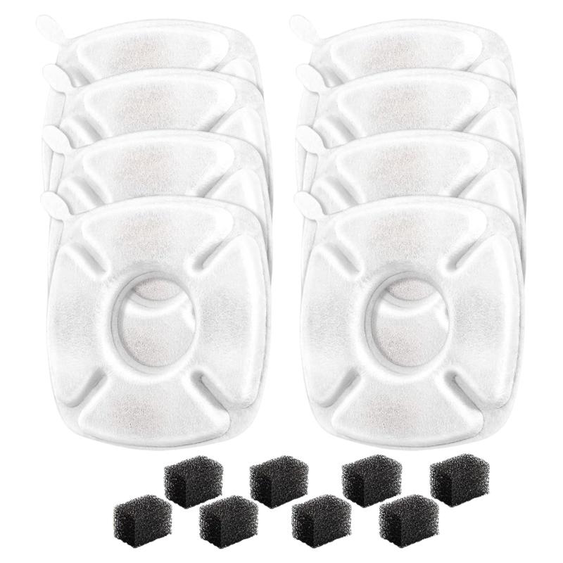 Replacement Filter for Cats/Dog Water Dispenser Promote Better Drinking Pack of 8 Filter Sponges