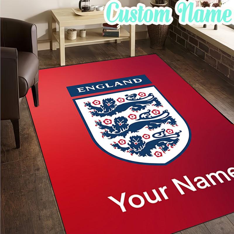 Custom Name England National Rug, Office Rug, Chair Rug, Carpet for Living Rooms, Doormat Game Rug Home Decor Christmas Gifts