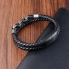 Stainless Steel Leather Bracelet Vintage Chain for Men Premium Jewelry Gift Best Sellers