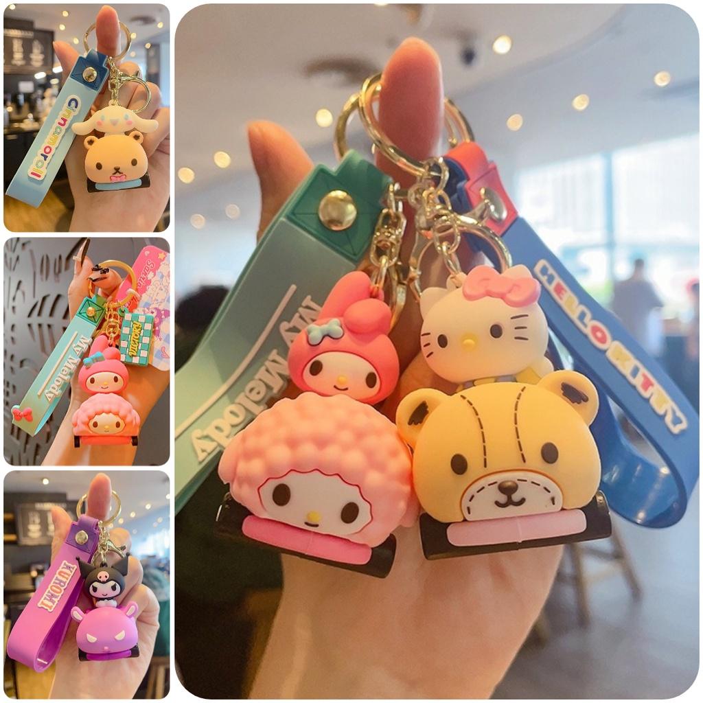 Cute Cartoon Sanrio Car Pvc Keychain Bag Pendant Creative Decoration For Cars Tiger Card Jg-1083