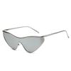 Fashion Metal One Piece Cat Eye Sunglasses Premium Trendy Designer Punk Popular Metal Eyeglasses Stylish