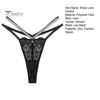 Thin Strap Underwear Women's Glitter Thong Sexy Floral Lace Sheer Breathable Strappy Rhinestone G-String Stretch Panties Romantic