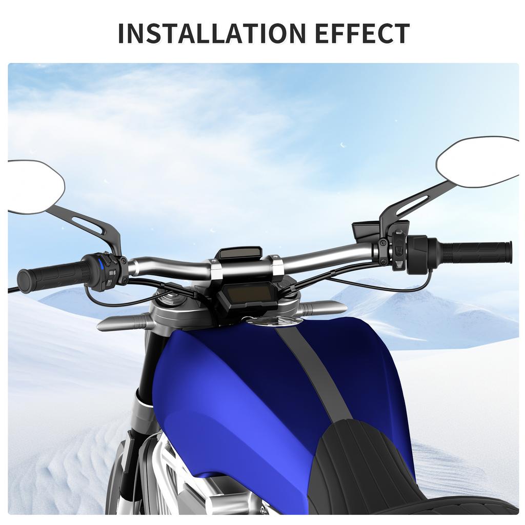 1 Pair 12V 22mm Motorcycle Heated Grips Universal Electric Heating Handle Temperature Adjustable Motorbike Hand Heated Grips