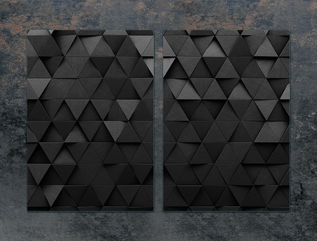 SZKLANA PŁYTA OCHRONNA DO KUCHNI 2x35x52 CZARNA