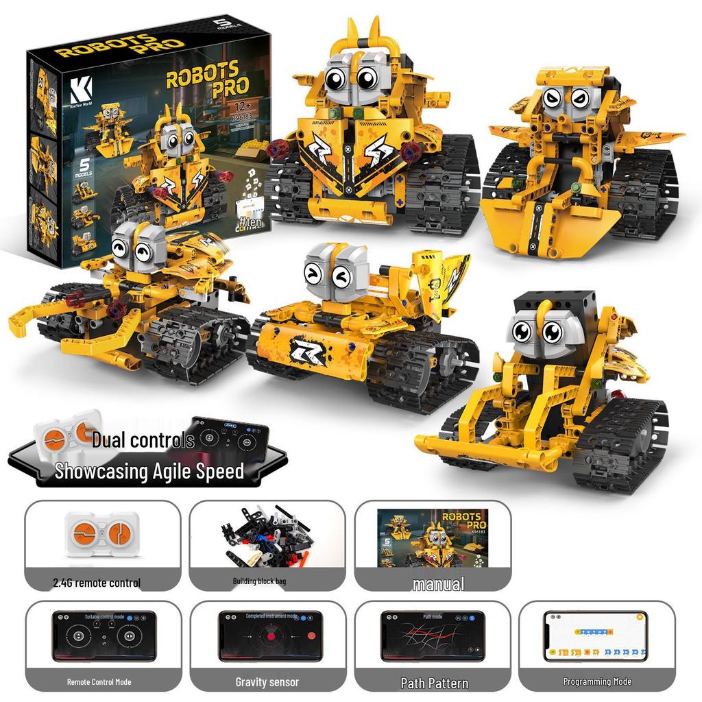 Kit de robot programmable télécommandé avec blocs de construction pour l'exploration scientifique éducative
