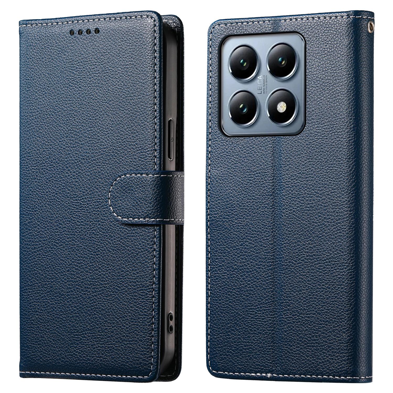 

For Xiaomi 14T Pro Stand Case Litchi Texture Leather Wallet Phone Cover Magnetic Snap F