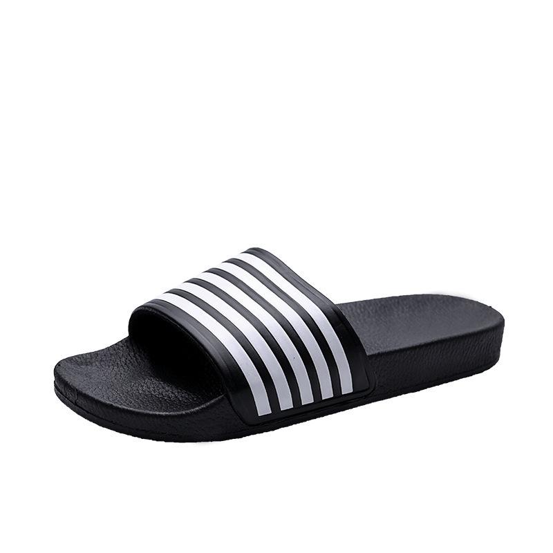 2025 new summer beach shoes men's thick-soled one-word sandals soft-soled, light casual sandals shoes